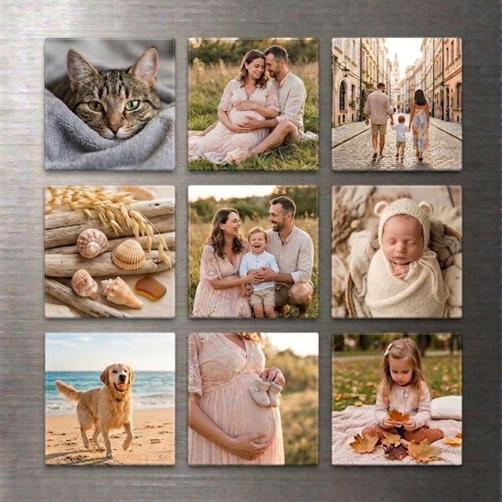 Personalisierte Fotomagnete · 9er Set