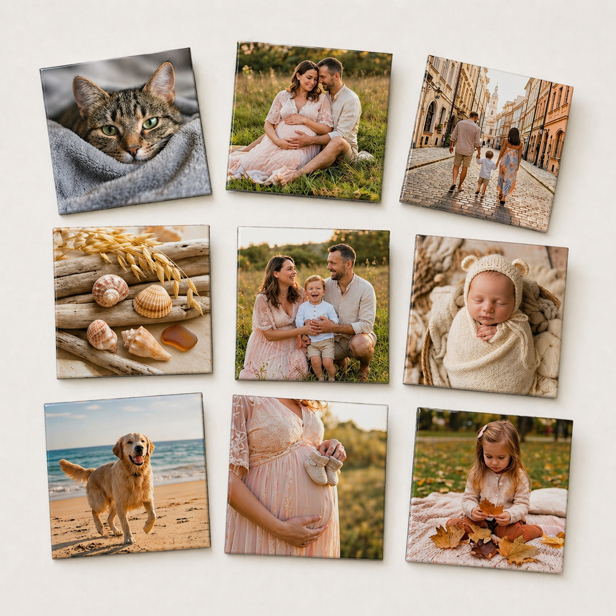 Personalisierte Fotomagnete · 9er Set