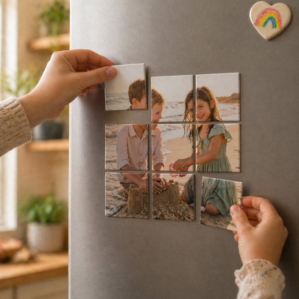 Puzzle-Fotomagnete · 9er Set